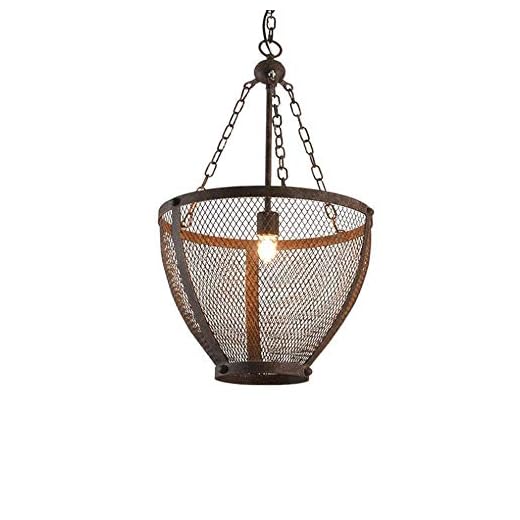 ZCCLCH Retro industriell vindkafé järnstång kreativ bur enkel matsal levande ljuskrona smides lampskärm twig lampa hem renovering sovrum sängen e26 Edison