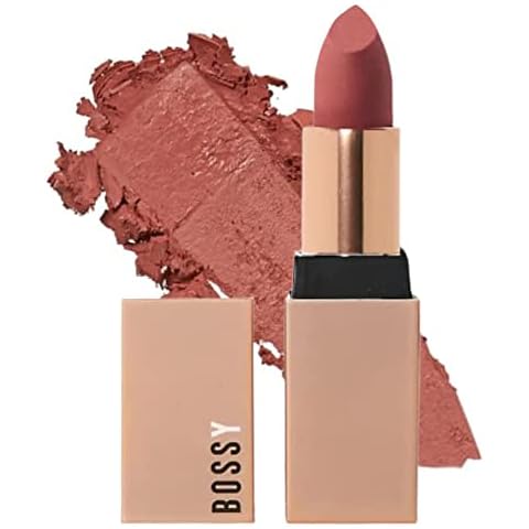 Bossy Cosmetics Matte, Long Lasting, Hydrating Vegan Lipstick with Vitamin E and Watermelon Seed Oil (Focused - Pink Mauve Color) Cover
