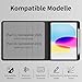 zoyu Hülle mit Tastatur für iPad 11. Generation (A16) 2025 11 Zoll, iPad 10. Generation 2022 10,9 Zoll, Magnetische Kabellose Abnehmbare Tastatur, Dünn und leicht für iPad11/10,9 Zoll, Schwarz