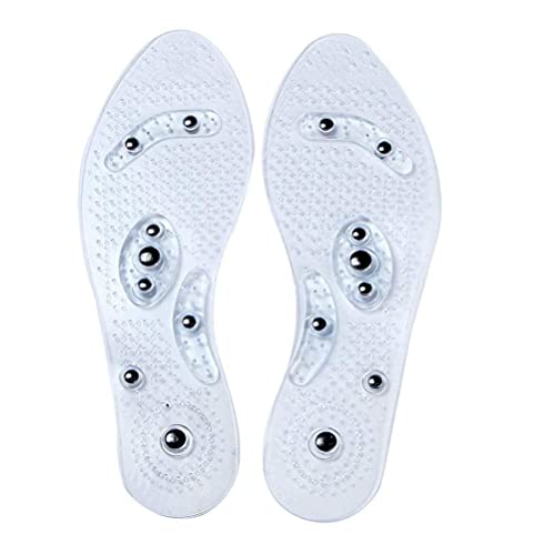 FveBzem Acupressure Magnetic Massage Insoles Washable and Cuttable Magnetic Stone Deodorizing Therapy Shoe Insoles Shoe-pad Foot Therapy Reflexology Pain Relief Shoe Insoles Shoe Comfort Pads (Female)