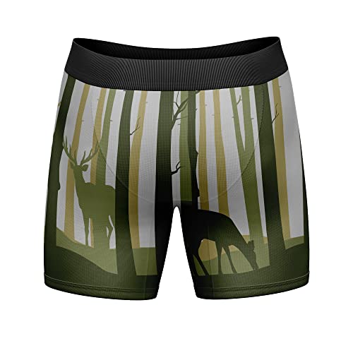 Crazy Dog T-Shirts Funny Fishing and Hunting Boxers for Men Sarcastic Deer Hunting and Fishing Joke Underwear for Guys2