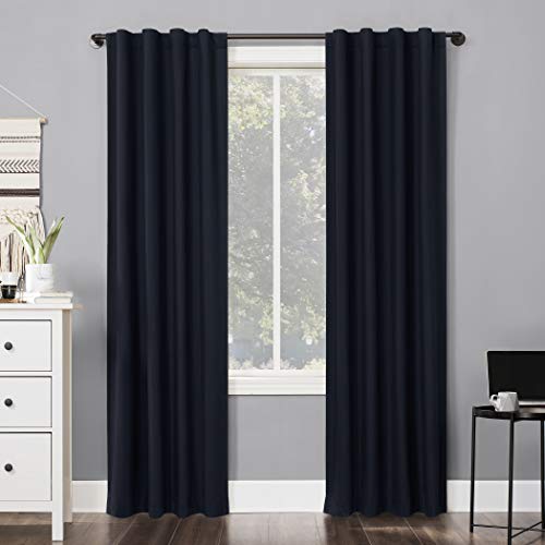 Sun Zero Cyrus Thermal 100% Blackout Back Tab Curtain Panel, 40" x 84"