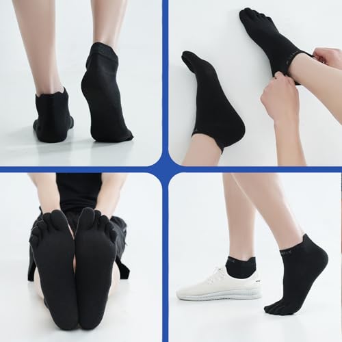 Ankle Running Toe Socks, Athletic Cool Feel & Quick Dry Fabric, Arch Support, Five-Toe Design for Sports Enthusiasts3