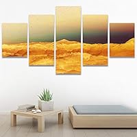 SIGNWIN 5 Panel Canvas Wall Art Modern Art Astronomy & Space Cosmic Decorative Elements Dramatic Multicolor Photography for Home Decorations Ready to Hang - 60