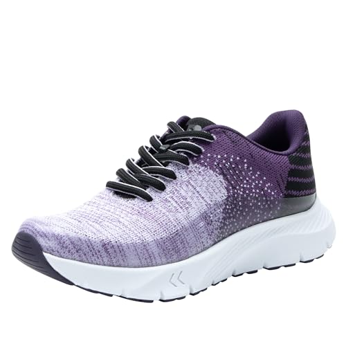 Alegria Revl ReBounce - Tenis deportivos ligeros de punto para mujer, Color ciruela degradado, 37.5 EU