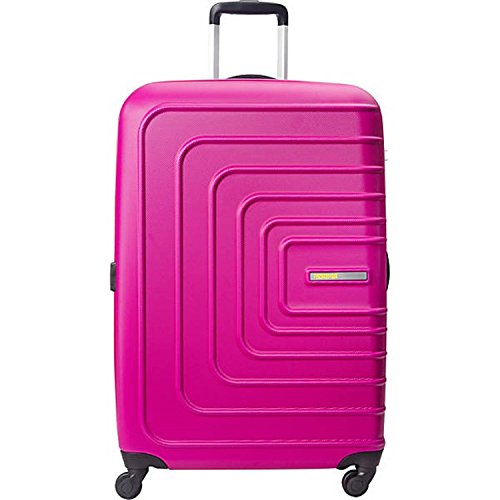 American Tourister Sunset Cruise Hardside Luggage With Spinner Wheels, Pink Berry, Checked-Large 28-Inch