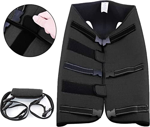 Coodeo Hundeliftgeschirr, Haustierunterstützung & Rehabilitation Sling Lift Verstellbare Gepolsterte atmungsaktive Gurte für Alt, Gelenkverletzungen, Arthritis, Stabilitätsverlust Hunde(Schwarz, 2XL)