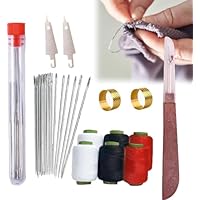 Big Eye Steel Sewing Needles Kit, Stainless Steel Sewing Needles Kit, 37 PCS Big Eye Steel Needle Set, Portable Sewings Working Set for Beginners and Handicraft Lovers (1pcs)