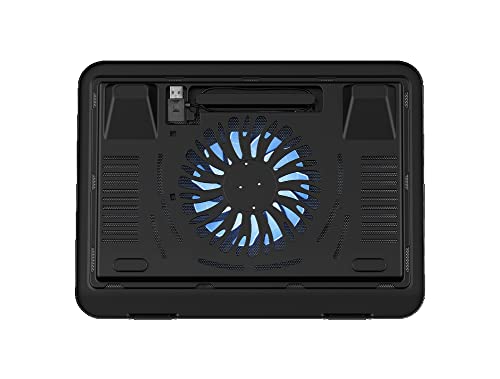 Image of Techie 2 Fan Laptop Cooling Pad with Mobile Stand for Upto 15.6 Inch Laptops with 5 Adjustable Levels. (1 Fan)
