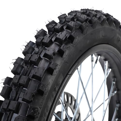 Ausla 14 Zoll Dirt Bike Vorderrad Felge Reifen 60/100-14 2.5-14 Montage mit 12mm Achse & 190mm Bremsrotor für 110mL 125mL Pit Dirt Bikes