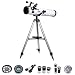 Produktbild KIDsportxie 76mm Reflektor Astronomisches Teleskop für Kinder, Anfänger Außenhimmel Reflektor Kinder Pädagogisches Monoskop Erwachsene Travel Spotting Scope, White A