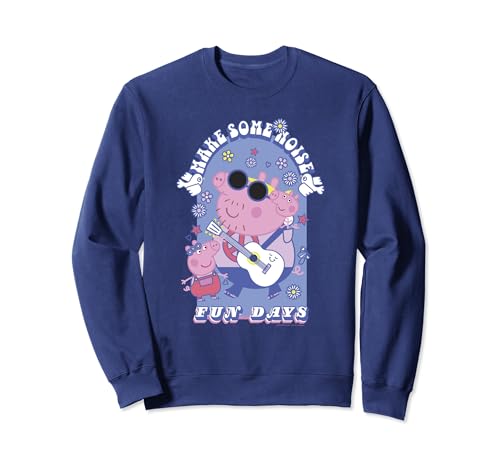 Sweat Peppa Pig Make Some Noise imprimé rétro vintage pour enfant en coton