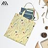 MINIMARG Printed 100% Cotton Tote Bag Souvenir for Presents | London Canvas Gift Bag | Reusable UK Shopping Bag | Size 38x42cm+65cm long Handle (Floral) #2
