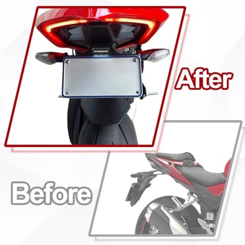 Support plaque moto pour éliminer la bavette arrière d'origine Panigale V4 - 7