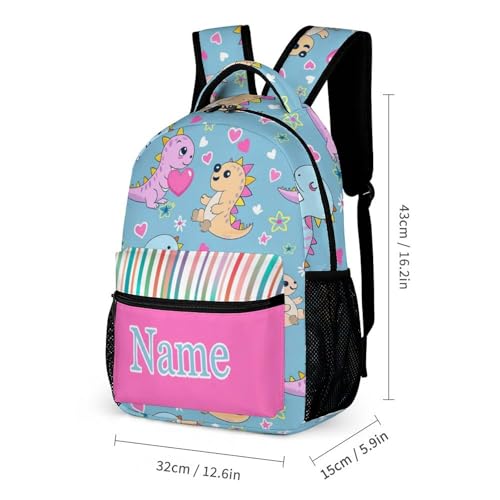 Custom Cute Dinosaur Backpack with Lunch Box & Pencil Case for Kids Girls Boys School Backpack 16 Inch2
