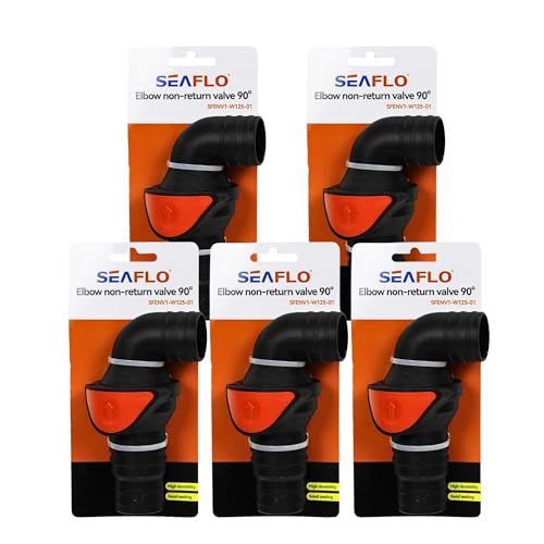 Image of SEAFLO in-Line / 90 Quick Disconnect Non-Return Check Valve PA6+GF+POM Construction, Anti-Backflow Design, Versatile Applications (Choose Size and Style)