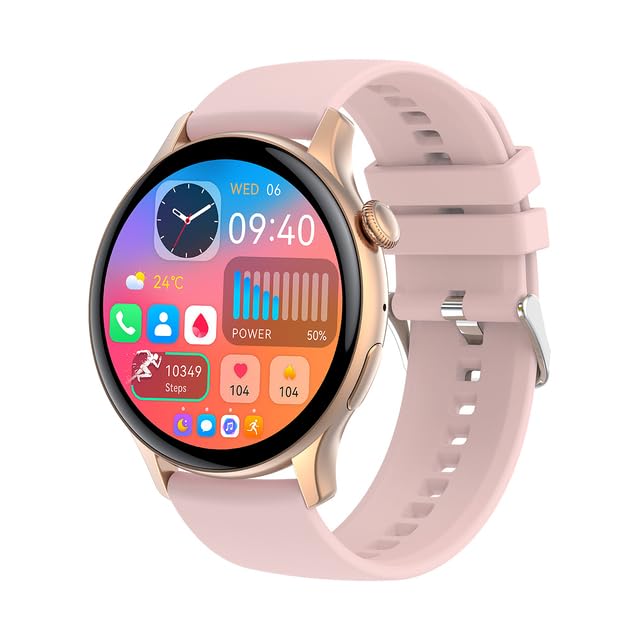 AEsmart Aolon HK85 Smart Watch Men AMOLED Screen NFC Waterproof Sport  Fitness trасker Bluetooth Са|| Smartwatch Women For Androids IOSs (Gold)