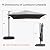 Domi 10x10 FT Patio Umbrella with 360-Degree Rotation, Outdoor Cantilever Square Umbrella, Aluminum Offset Umbrella for Garden Deck Pool Patio, Grey