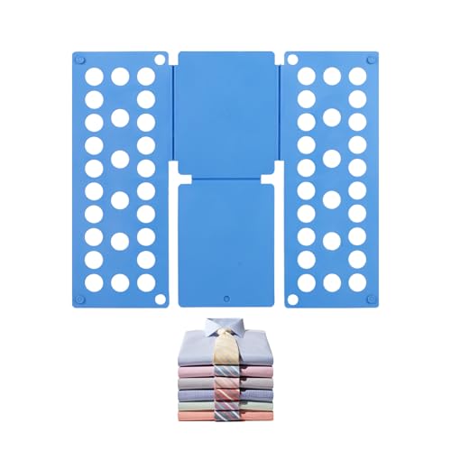 Shirt Folding Board,Small Size Clothes Folder Board Foldable Tool for Easy and Fast Folding (Blue)
