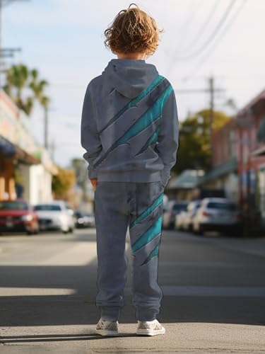 Image of boys' clothing sets, 2-Piece Hoodie & Pants Outfits for Boys Size 4-14 | Lightweight Non-Fleece Fall & Spring Clothing Sets