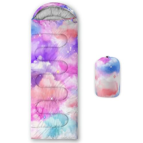 Image of QOOMO Axolotl Cute Camping Sleeping Bags,3 Season Warm & Cool Weather,Lightweight,Waterproof Sleeping Bags for Adults & Kids,Traveling,and Outdoors