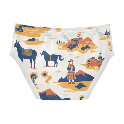 KLL Wild West Western Scotland Little Boys Soft Athletic Underwear Cute Children Panties2