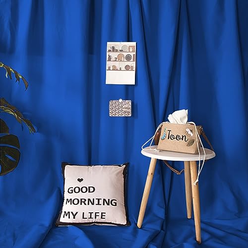 Image of Backdrop Curtains Royal Blue 10ft x 10ft Polyester Photography Backdrop Drapes for Baby Shower Party Birthday Backdrop Decorations