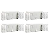 SPECTSUN 4 Pack LED Emergency Lights White, Adjustable Square Head Emergency Led Light with Battery,...