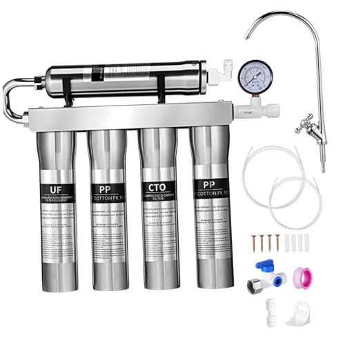 Purificador de agua de acero inoxidable VILLCASE, sistema de ultrafiltración robusto