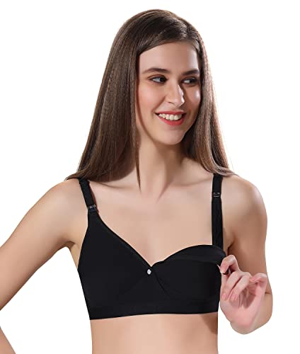 Image of Fabme Women's Cotton Nursing, Maternity, Feeding, Seamless Regular Bra