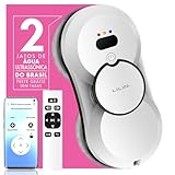 Lilin Robô de Limpeza de Janelas HCR10, Robô Limpa Vidros Controle de APP, 110/220V Bivolt, Pulverização ultrassônica de bico duplo, Equipado com Planejamento inteligente de caminho, Sensor antiqueda