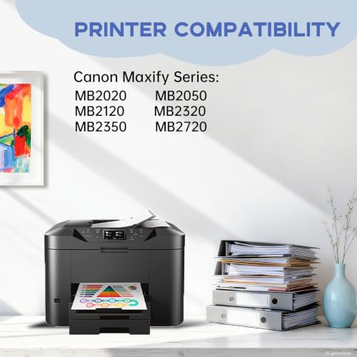 Image of Miss Deer Maxify 1200XL Ink Cartridges Compatible for Canon PGI-1200XL 1200XL Work for Canon MAXIFY MB2720 MB2050 MB2350 MB2320 MB2020 MB2120, 2 Sets(2BK,2C,2M,2Y)