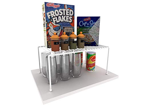 Kit Organizador P/Cozinha E Armário Prateleiras Aramado 7 Peças (Branco)