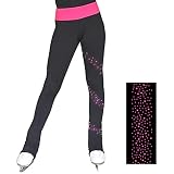 YSPORT Eiskunstlauf Strumpfhose Winter Warm Schlittschuhhose Trainingshose für Damen Mädchen Strecken Rollschuh Kompression Hose Leggings(Size:3XL,Color:Rosa)