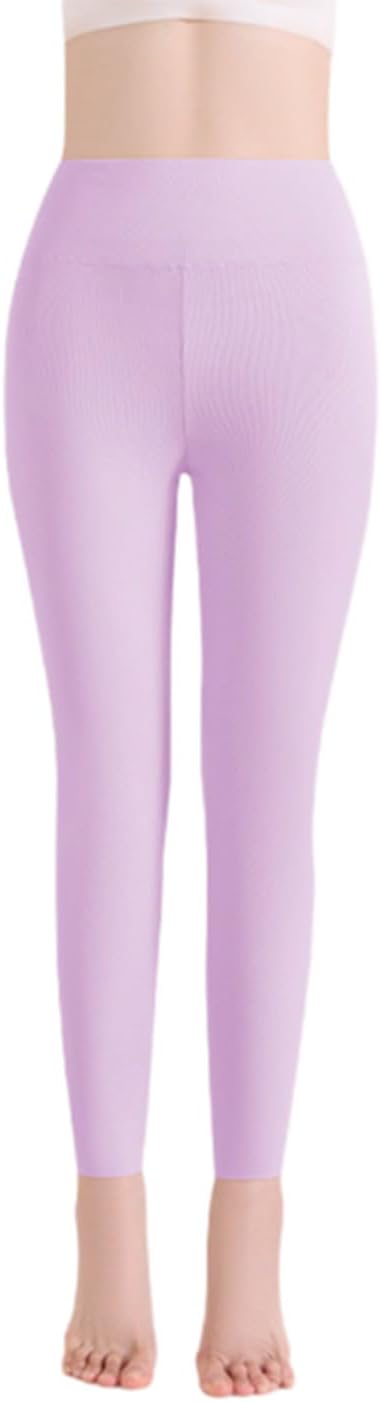 Women Base Layer Leggings Warm High Stretchy Waist Thermal Underwear Bottom Long Johns Fall Winter Solid Color Pant