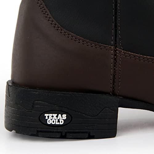 Kit Bota Texana Feminina Couro Country Bico Quadrado Café Azul com Cinto 10000 Tamanho:36;Cor:Marrom