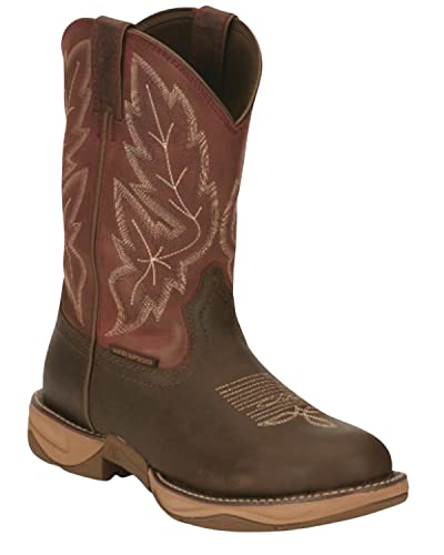 Tony Lama Men's Mankato Waterproof Western Boot Round Toe Brown 8.5 EE US