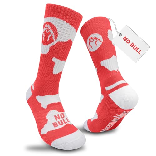 Unisex High Performance Wrestling Socks | Secure Fit & All‑Day Comfort | Breathable Moisture‑Wicking Mesh | Built in Arch Support | No Bull (Size 7-9)