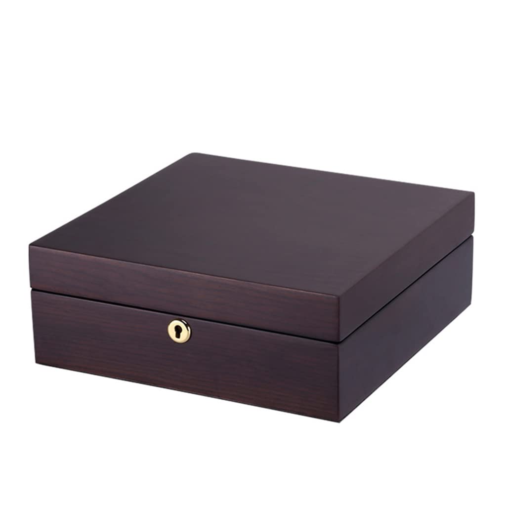 Organisateur de bijoux de voyage compact en bois | Boîte nomade rigide pour bagues et boucles