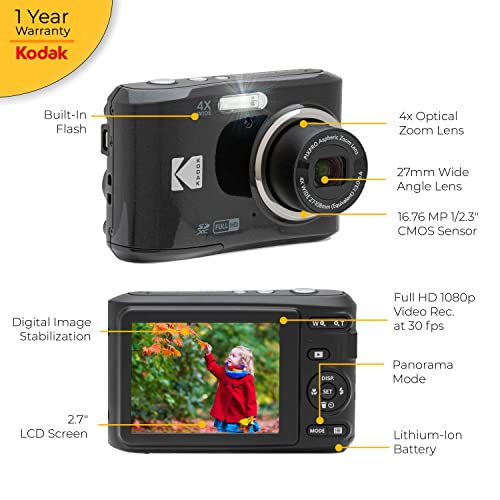 Kodak Pixpro Fz45 Digital Camera + Point & Shoot Camera Case + Sandisk 128Gb Sdxc Memory Card… #TOP1