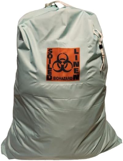 Barrier Nylon Biohazard Laundry Bag 30"X40" - Light Green