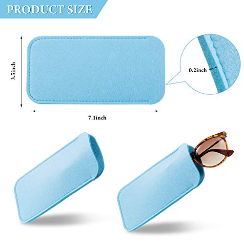 16 Pieces Felt Slip In Eyeglass Cases Soft Pouch Reading Sunglasses Storage Case Multi-Color Eyeglass Felt Pouch Case #TOP2
