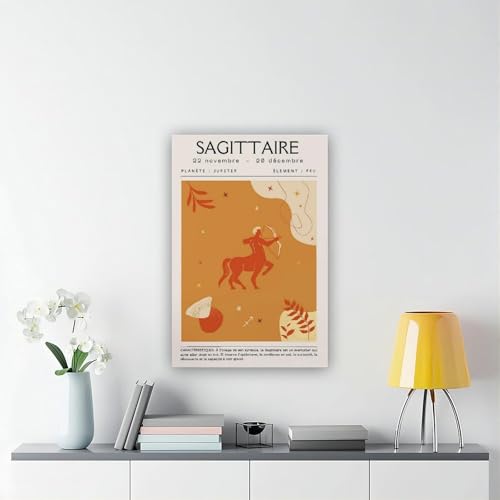 Poster astrologique Sagittaire toile cadeau d'anniversaire idéal 40x61cm - 6