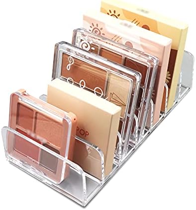 Makeup Organizer, Compact Makeup Palette Organize, for Bathroom Countertops, Vanities, Cabinets, Sleek Modern Cosmetics Storage Solution for – Eyeshadow Palettes, Contour Kits, Blush – 7 Sections (Eyeshadow Palettes Organizer, S:6.8 × 3.4 inch)