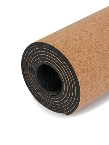 Tapis de yoga antidérapant en liège antibactérien de 4 mm d'épaisseur