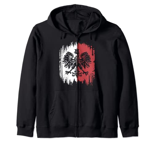 Polska Eagle Polish Home Zip Hoodie