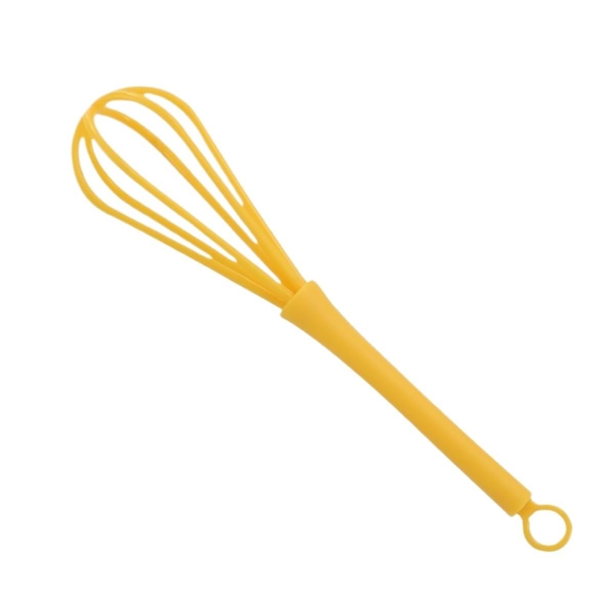 Rührbesen Backutensilien Milchaufschäumer, Handgehaltener Eierschläger, Küchenhelfer, Kunststoff, Manueller Mixer, Backen, Zuhause Küchen Schneebesen(Yellow)