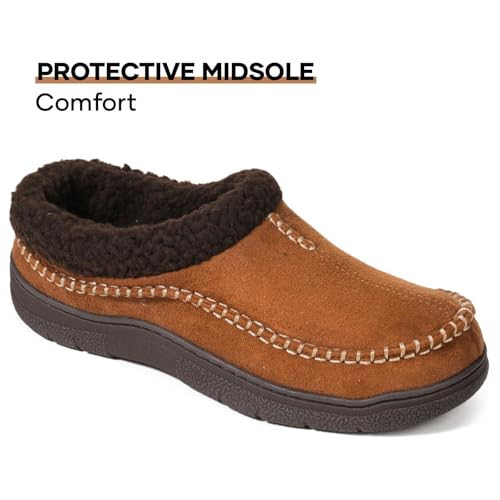 Image of Zigzagger Men's Slip On Moccasin Slippers Indoor Outdoor