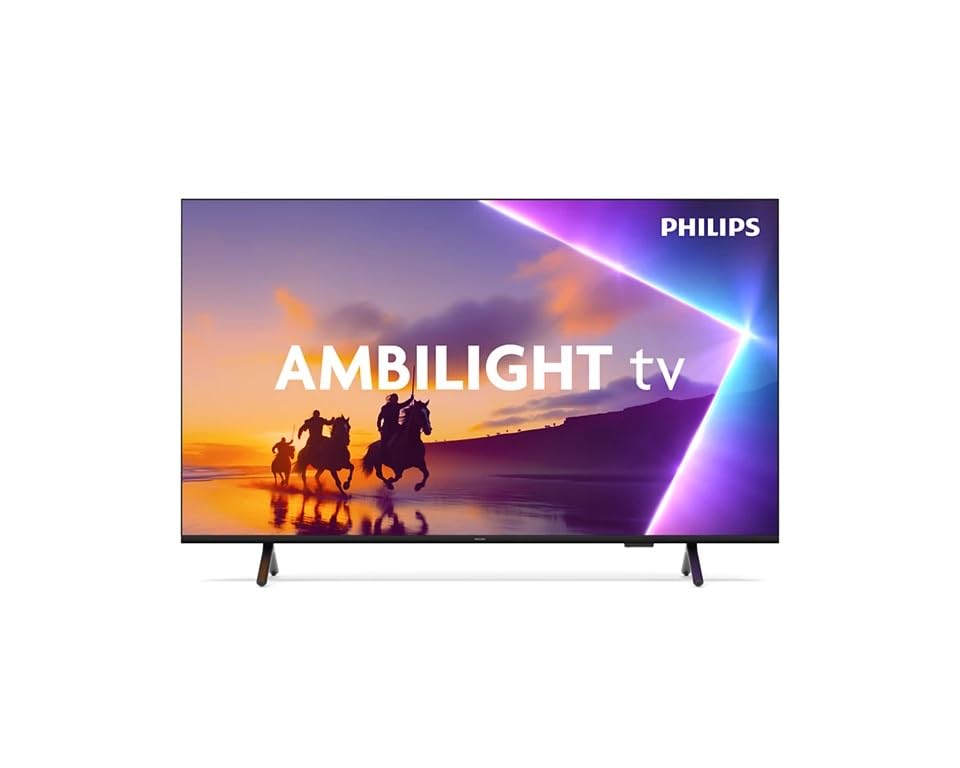 Philips Ambilight 50PUS8510 4K QLED Smart TV 50 Zoll Display mit Titan OS-Plattform, Pixel Precise Ultra HD und Dolby Atmos Sound, funktioniert mit Alexa und Google Sprachassistenten