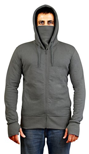 Skylinewears Men's Fashion Activewear Hoodie Ninja Style Sweatshirt